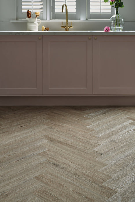 Woodpecker | Weymouth Shorewood Oak Herringbone - Newland Floors and Doors