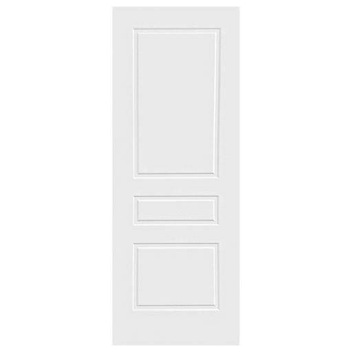 White Laminate 3 Panel FD30 Fire Door