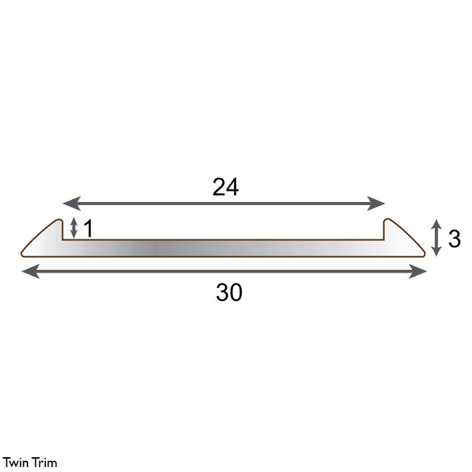 Silver Brecon Twin Trim 0.9m