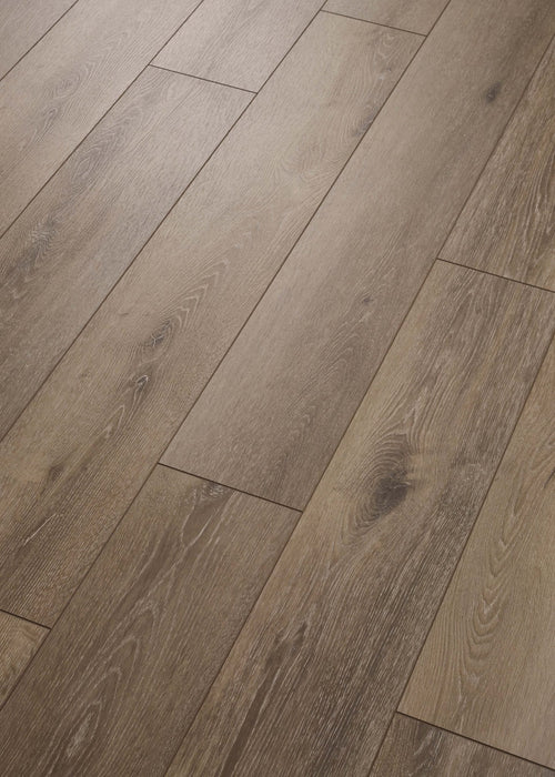 Coretec Authentics Halifax plank flooring, angled close-up of the surface