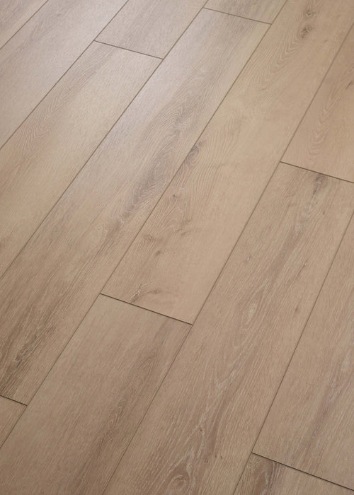 Coretec Authentics Nimbus plank flooring, angled close-up of the surface