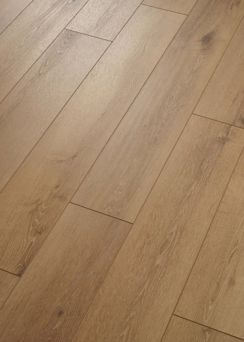 Coretec Authentics Regina plank flooring, angled close-up of the surface