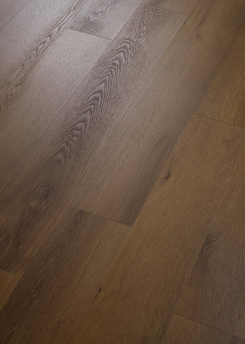Coretec Authentics Hamilton plank flooring, angled close-up of the surface