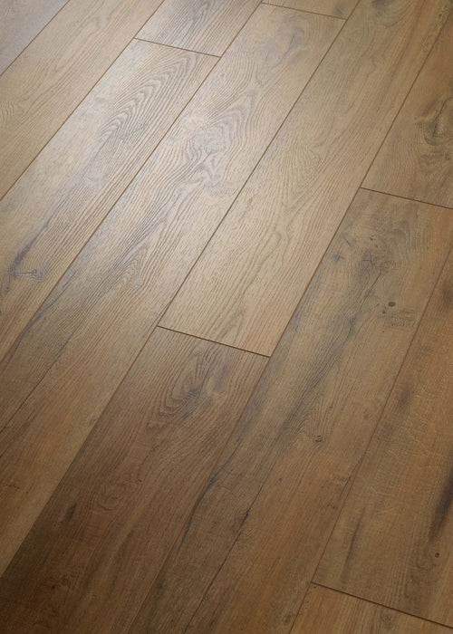 Coretec Authentics Manitoba plank flooring, angled close-up of the surface