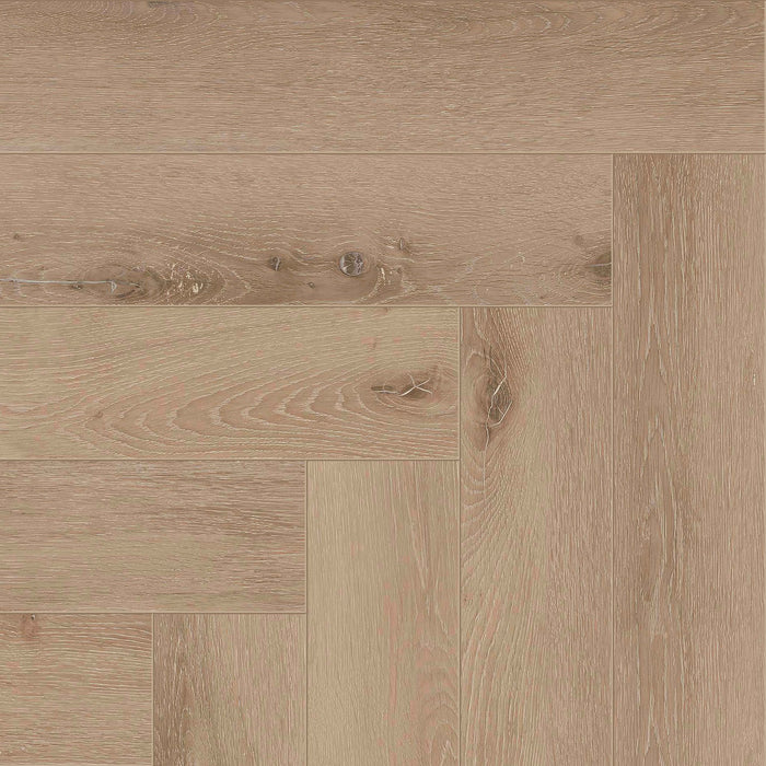 Coretec Authentics Nimbus herringbone flooring colour and grain swatch