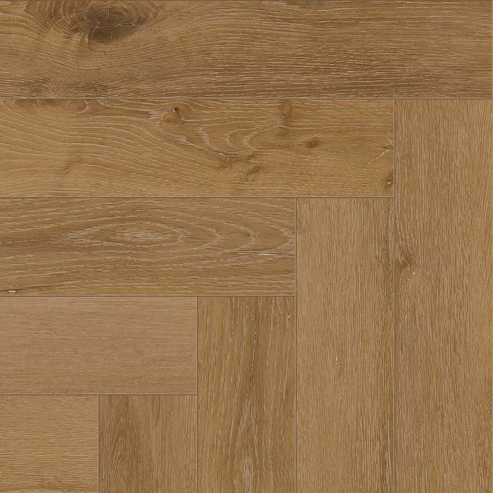Coretec Authentics Regina herringbone flooring colour and grain swatch