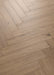 Coretec Authentics Richmond herringbone flooring, angled close-up of the surface