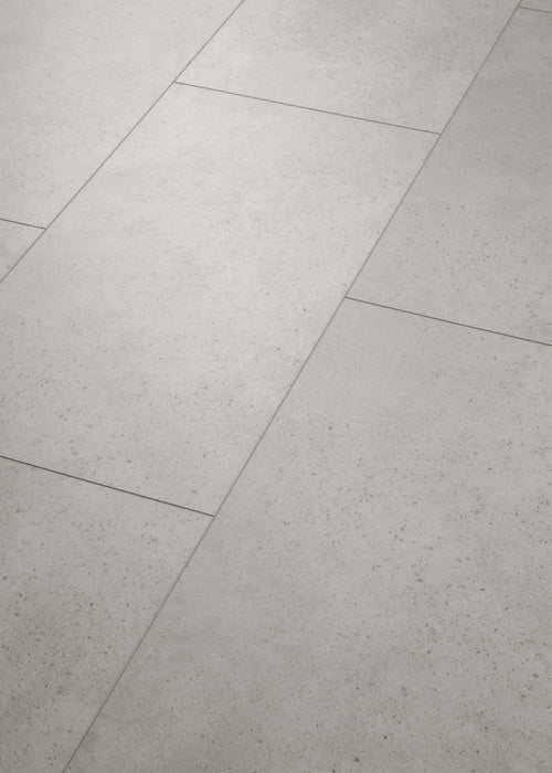 Coretec Authentics Cumulus tile flooring, angled close-up of the surface