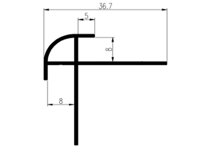 Shower Panel External Corner Trim Silver 2400mm x 8mm (Pack of 10)