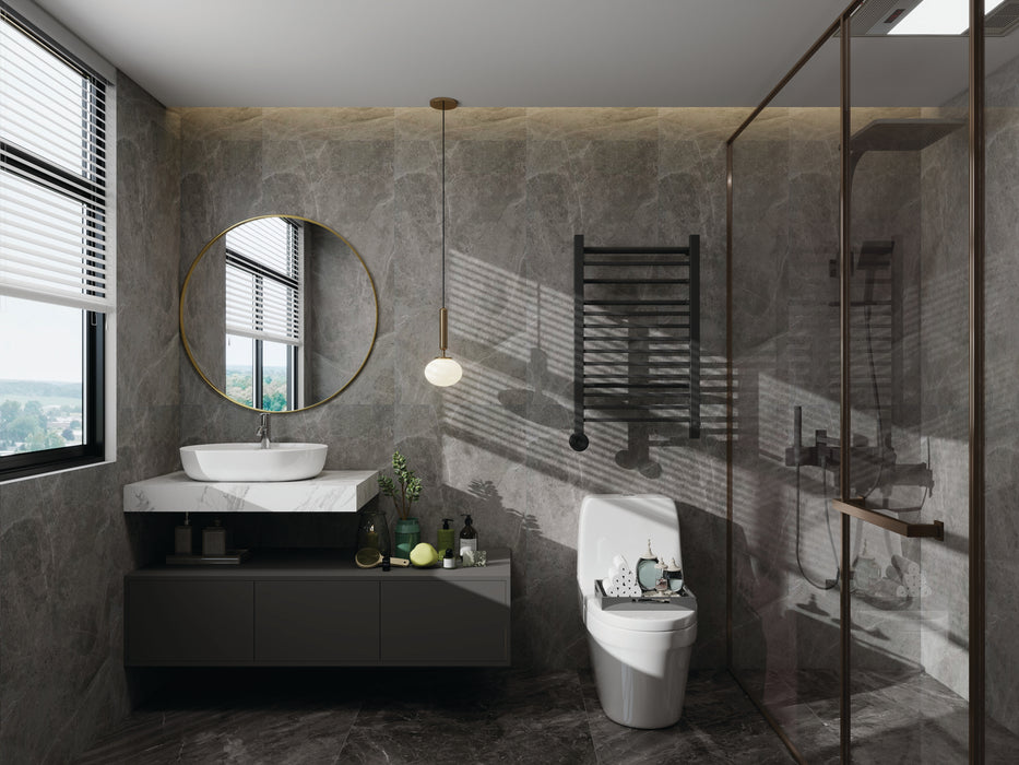 Grey Marble Gloss PVC Solid Core T&G Shower Panel