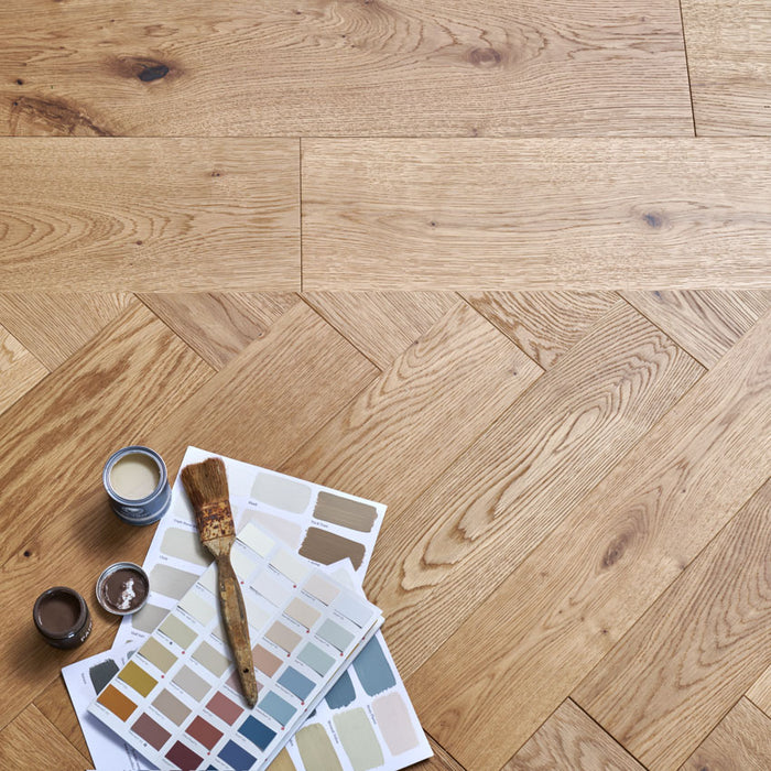 Woodpecker | Highclere Natural Oak Large Herringbone