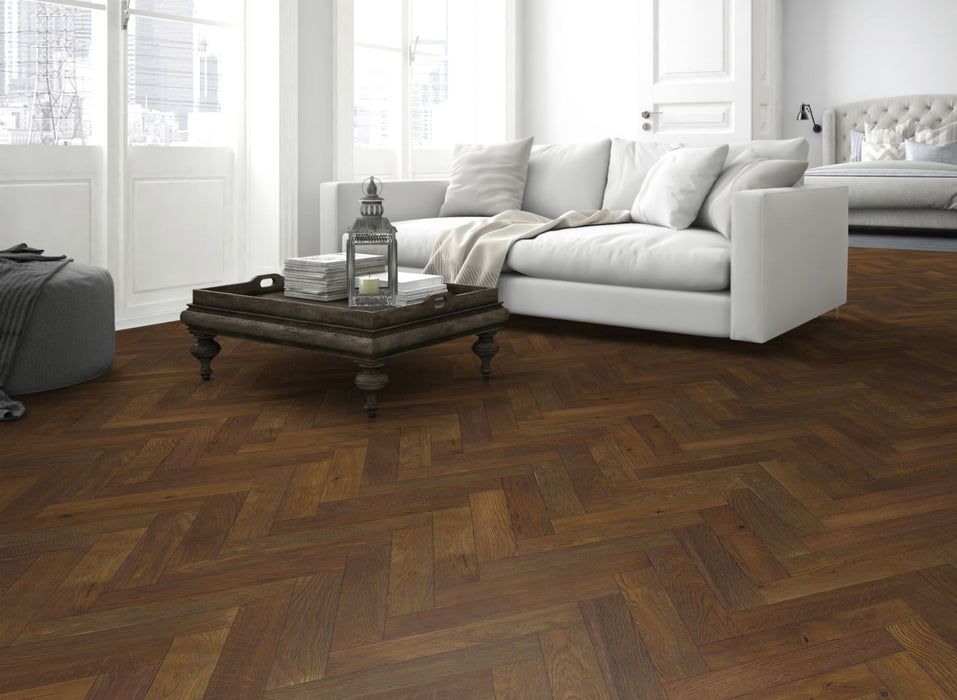 Wood Innovations | Lignum Strata Herringbone Double Smoked & Brushed