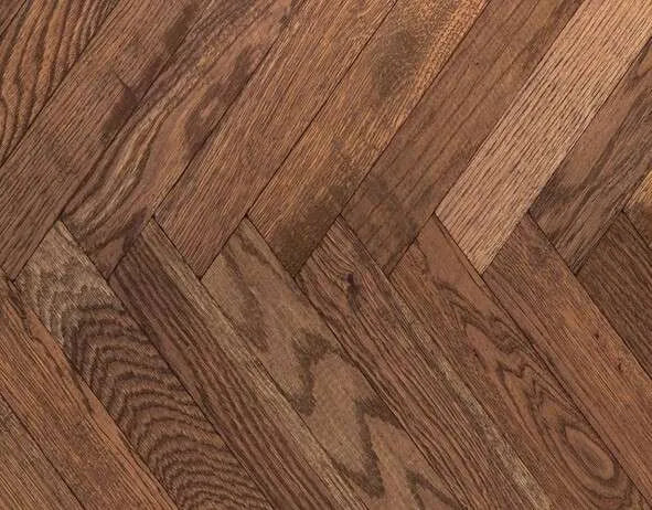 Brooks Floor | Solid Oak Rustic Tumbled Herringbone