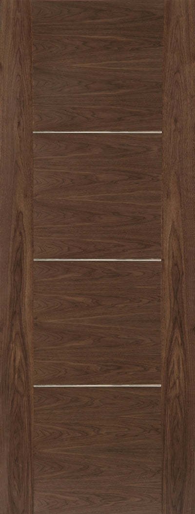 Mendes | Nova Aluminium Inlay Internal Walnut Door