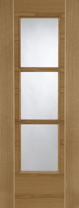 Mirage 3 Light Glazed Ash Inlay Modern Internal Door - Prefinished