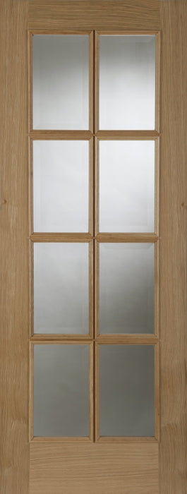 Mendes | 8 Light Glazed Traditional Raised Moulded Internal Oak Door