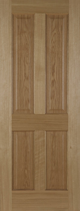 4 Panel Recessed Oak Internal Door - Unfinished