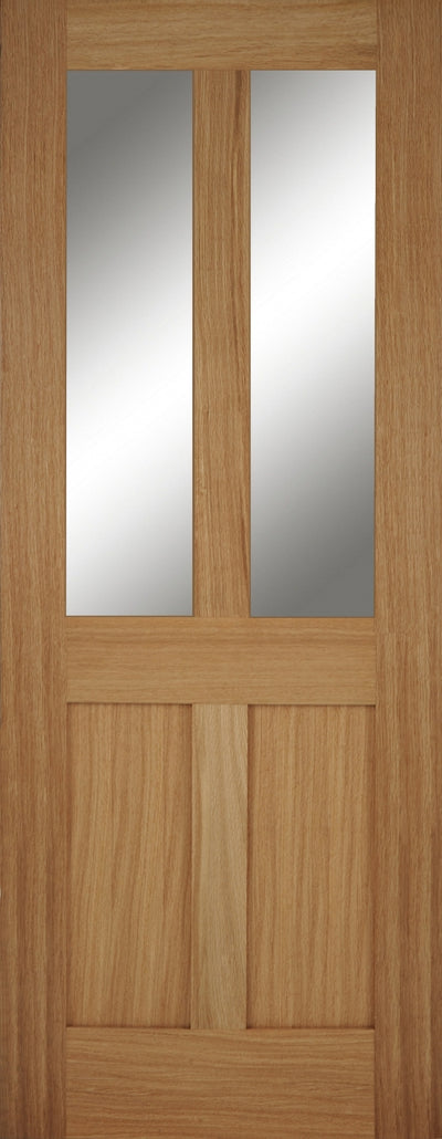 Mendes | Bristol 2 Panel 2 Light Glazed Shaker Style Internal Oak Door