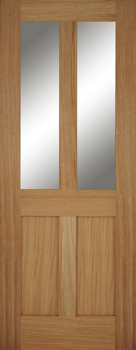 Mendes | Bristol 2 Panel 2 Light Glazed Shaker Style Internal Oak Door