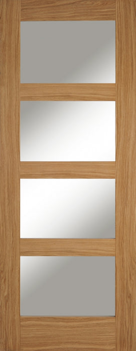 Mendes | Contemporary 4 Light Glazed Shaker Style Internal Oak Door