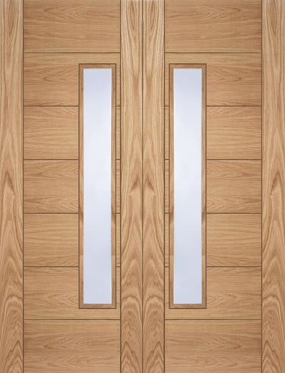 Mendes | Corsica 18G Clear Glazing V-Groove Internal Oak Doors