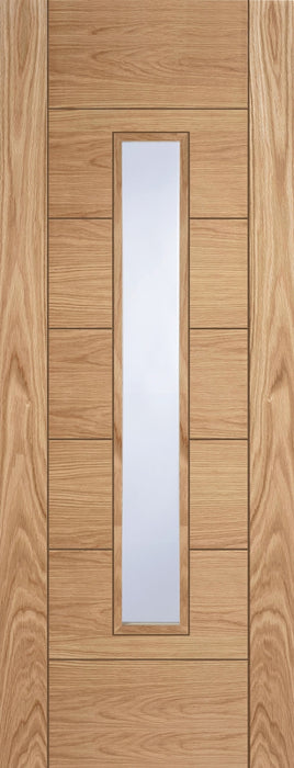 Mendes | Corsica 18G Clear Glazing V-Groove Internal Oak Door