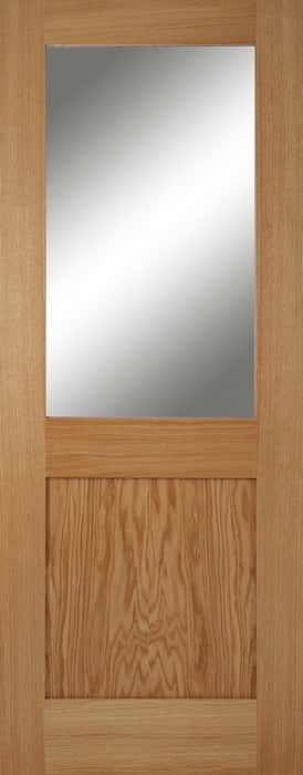 Mendes | Marlborough 1 Panel 1 Light Glazed Shaker Style Internal Oak Door